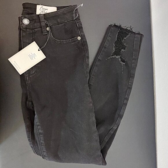 Cosmic Blue Love Stretch Ankle Skinny Jeans - Picture 5 of 7